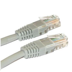XtendLan patch kabel Cat6, UTP - 0,10m, šedý (prodej po 10 ks)