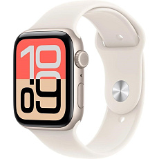 Apple Watch SE 3 GPS + Cellular 44mm Starlight Aluminium Case with Starlight Sport Band - M/L