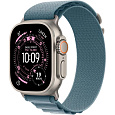 Apple Watch Ultra 3 GPS + Cellular 49mm Natural Titanium Case with Light Blue Alpine Loop - Large