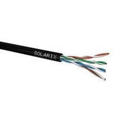 Instalační kabel Solarix venkovní UTP, Cat5E, drát, PE, box 100m SXKD-5E-UTP-PE