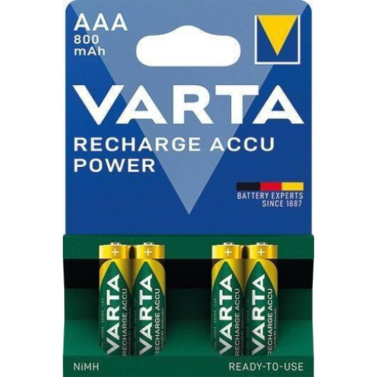 Varta LR03/4BP 800 mAh Ready to use (Blistr 4ks)