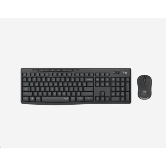 Logitech Silent Wireless Combo MK295, bezdrátová klávesnice + myš, 2.4 GHz, CZ/SK, Graphite