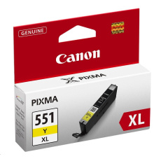 Canon CARTRIDGE CLI-551Y XL žlutá pro Pixma iP, Pixma iX, Pixma MG a Pixma MX 6850, 725x, 925, 8750 (695 str.)