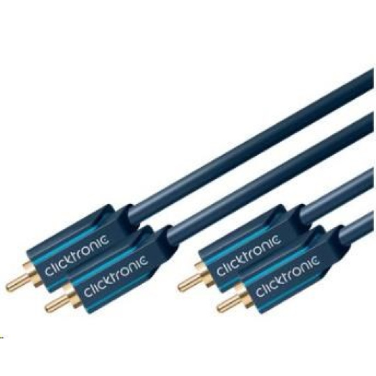 ClickTronic HQ OFC kabel 2x Cinch - 2x Cinch RCA, M/M, 1m