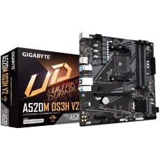 GIGABYTE MB Sc AM4 A520M DS3H V2, AMD A520, 4xDDR4, 1xHDMI, 1xDP, mATX