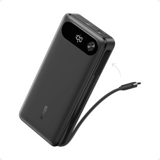 Anker Powerbanka 20K, 87W, 20 000mAh, s vestavěným USB-C kabelem + 1x USB-C, 1x USB-A, Black