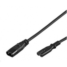 PremiumCord Kabel síťový prodlužovací IEC 60320 C7>C8 230V 2m PremiumCord Kabel síťový prodlužovací IEC 60320 C7>C8 230V 2m