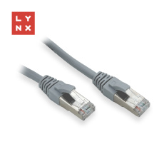LYNX FTP patch kabel Cat5e PVC, CCA, 0,1m, šedý (balení obsahuje 10ks) LYNX FTP patch kabel Cat5e PVC, CCA, 0,1m, šedý (balení obsahuje 10ks)