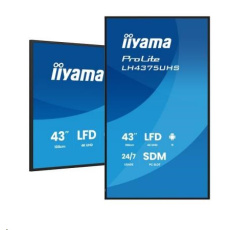 iiyama ProLite LH4375UHS-B2AG, 4K, USB, RS232, Ethernet, Wi-Fi, Android, kit (RS232), black iiyama ProLite LH4375UHS-B2AG, 4K, USB, RS232, Ethernet, Wi-Fi, Android, kit (RS232), black