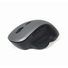 GEMBIRD myš MUSW-6B-02, černo-stříbrná, bezdrátová, USB nano receiver