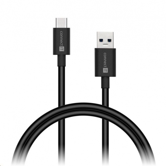 CONNECT IT Wirez USB-C (Type C) -> USB-A, USB 3.1 Gen 1, černá, 1 m