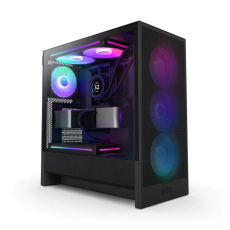 NZXT skříň H5 Flow RGB edition / 1x360 mm RGB core fan / 1x120mm / USB 3.0 / USB-C 3.1 / průhledná bočnice / mesh /černá NZXT skříň H5 Flow RGB edition / 1x360 mm RGB core fan / 1x120mm / USB 3.0 / USB-C 3.1 / průhledná bočnice / mesh /černá