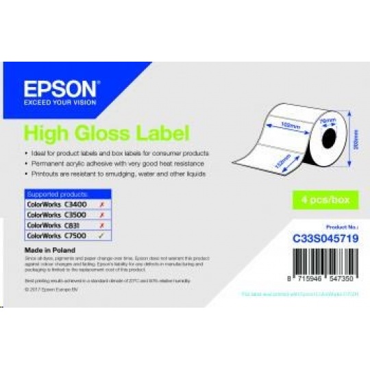 Epson label roll, normal paper, 102x152mm
