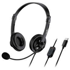 GENIUS sluchátka HS-230U, USB-C, černá GENIUS sluchátka HS-230U, USB-C, černá