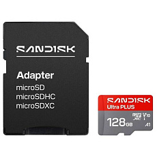 Sandisk Ultra PLUS micro SDHC karta 128GB UHS-I, V10, U1, C10, (200MB/s)