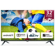 CHiQ L32M8T TV 32", FHD, smart, Android 11, dbx-tv, Dolby Audio, Frameless, stříbrná