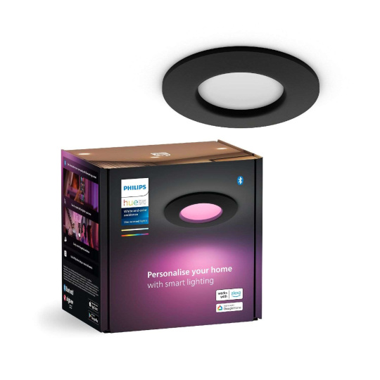 PHILIPS Hue bodové světlo WACA Slim S, 1000lm, 8,3W, černá