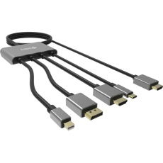 Sandberg HUB HDMI na HDMI, USB-C, Displayport, Mini-Displayport Sandberg HUB HDMI na HDMI, USB-C, Displayport, Mini-Displayport