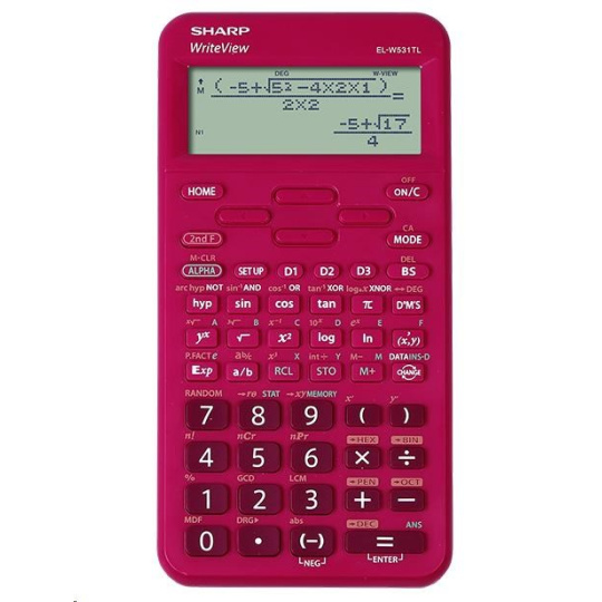 BAZAR - SHARP kalkulačka - ELW531TLBRD - Blister - červená - Poškozený obal (Komplet)