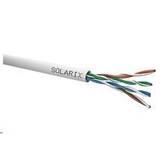BAZAR - Instalační kabel Solarix UTP, Cat5E, drát, PVC, box 305m SXKD-5E-UTP-PVC - poškozený obal