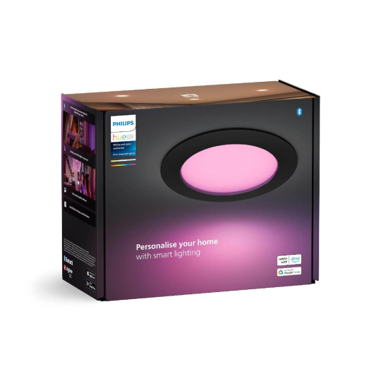 PHILIPS Hue bodové světlo WACA Slim L, 1500lm, 12W, černá