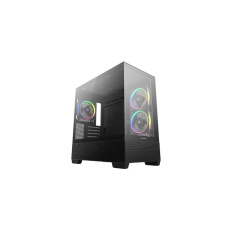 DEEPCOOL Case CG380 3F, mATX, ARGB, Průhledná bočnice, 3x120mm Fan, černá