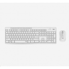 Logitech Silent Wireless Combo MK295, bezdrátová klávesnice + myš, US, Off-White ROZBALENO
