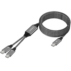PREMIUMCORD Nabíjecí kabel USB-C, 2xUSB-C na USB-C, 100W, 1m, černá PREMIUMCORD Nabíjecí kabel USB-C, 2xUSB-C na USB-C, 100W, 1m, černá