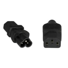 Adaptér IEC C13 na IEC C6 "trojlístek" napětí 230V, 2.5A Adaptér IEC C13 na IEC C6 "trojlístek" napětí 230V, 2.5A