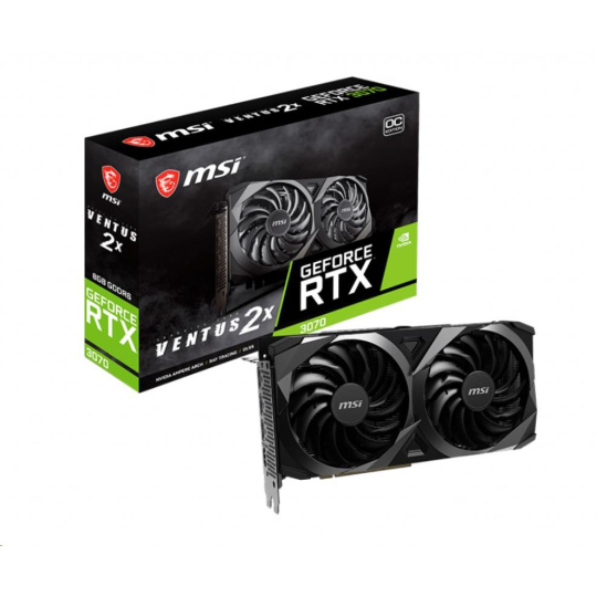 BAZAR - MSI VGA NVIDIA GeForce RTX 3070 VENTUS 2X OC, 8GB GDDR6, 1xHDMI, 3xDP - Po opravě (Bez příšlušenství) BAZAR - MSI VGA NVIDIA GeForce RTX 3070 VENTUS 2X OC, 8GB GDDR6, 1xHDMI, 3xDP - Po opravě (Bez příšlušenství)