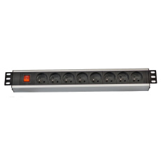 19" rozvodný panel LEXI-Net 8x230V, ČSN, vypínač, indikátor napětí, kabel 3m, 1U 19" rozvodný panel LEXI-Net 8x230V, ČSN, vypínač, indikátor napětí, kabel 3m, 1U