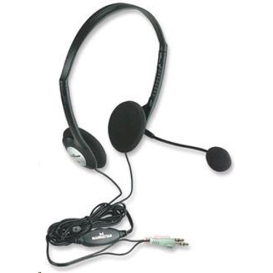 MANHATTAN Sluchátka s mikrofonem Stereo Headset MANHATTAN Sluchátka s mikrofonem Stereo Headset