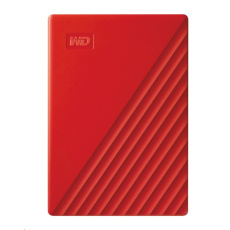 WD My Passport Portable 4TB, Externí HDD, USB 3.0, červená WD My Passport Portable 4TB, Externí HDD, USB 3.0, červená