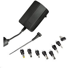 Hama univerzálny sieťový napájací zdroj 12 V/2250 mA, nastaviteľný, 7 konektorov Hama univerzálny sieťový napájací zdroj 12 V/2250 mA, nastaviteľný, 7 konektorov