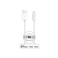 WG - Datový kabel Lightning MFI na USB-A, 1 metr, 2,4A , bílá