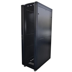 LEXI-Net 19" stojanový rozvaděč 42U 800x1200 rozebiratelný, kolečka, 1000kg, perforované dveře, černý