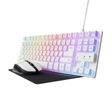 TRUST Sada klávesnice + myš + mousepad GXT 794W 3v1 Gaming Bundle, bílá TRUST Sada klávesnice + myš + mousepad GXT 794W 3v1 Gaming Bundle, bílá