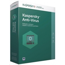 Kaspersky Anti-Virus 2019 CZ, 3PC, 2 roky, obnovení licence, elektronicky Kaspersky Anti-Virus 2019 CZ, 3PC, 2 roky, obnovení licence, elektronicky