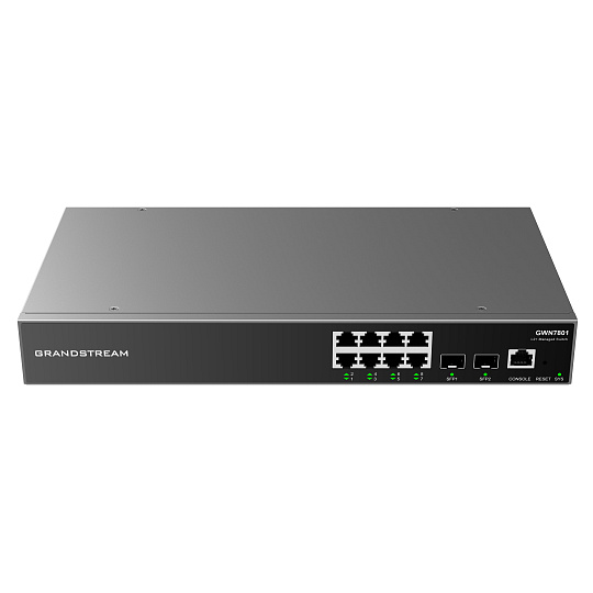 Grandstream GWN7801 Layer 2+ Managed Network Switch 8 portů / 2 SFP Grandstream GWN7801 Layer 2+ Managed Network Switch 8 portů / 2 SFP