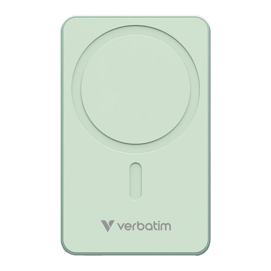 VERBATIM Powerbanka Charge 'n' Go Essentials, Magnetická, 5000 mAh, USB-C, Zelená