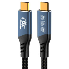 PREMIUMCORD Kabel USB4™ Version2.0 80Gbps 16K@60Hz 240W Thunderbolt 3 a 4 kabel 1,2m PREMIUMCORD Kabel USB4™ Version2.0 80Gbps 16K@60Hz 240W Thunderbolt 3 a 4 kabel 1,2m