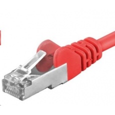 PREMIUMCORD Patch kabel CAT6a S-FTP, RJ45-RJ45, AWG 26/7 0,5m červená