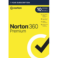NORTON 360 PREMIUM 75GB +VPN 1 uživatel pro 10 zařízení na 1 rok ESD 1+1 (50%)