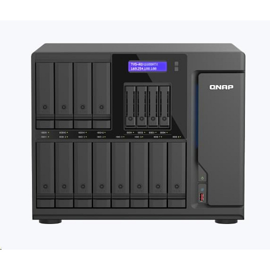 QNAP TVS-AIh1688ATX-U9-32G (24C/CoreUltra9/5,6GHz/32GBRAM/12xSATA/4xU.2/2x2,5GbE/2x10GbE/5xUSB3.2/1xUSB4/3xPCIe/1xHDMI)