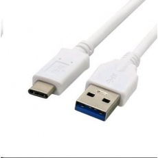 C-TECH kabel USB 3.0 AM na USB-C kabel (AM/CM), 1m, bílý