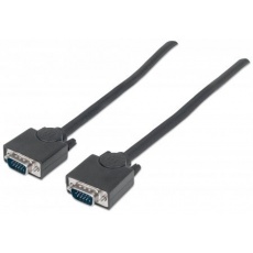 MANHATTAN kabel SVGA k monitoru, HD15 Male / HD15 Male, 10m, Black