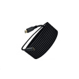 WG - Prodlužovací kabel USB-C (male) na USB-C (female), 2 metry, nylonový oplet, černá