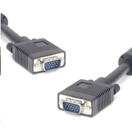 PREMIUMCORD Kabel VGA propojovací 20m (SVGA, HD15M/M, dvojité stínění, feritová jádra)