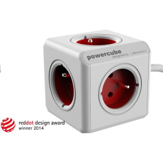 Allocacoc PowerCube Extended 3m white/red