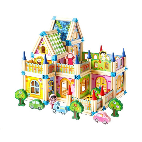2Kids Toys Dřevěná stavebnice Zámek barevný 2Kids Toys Dřevěná stavebnice Zámek barevný